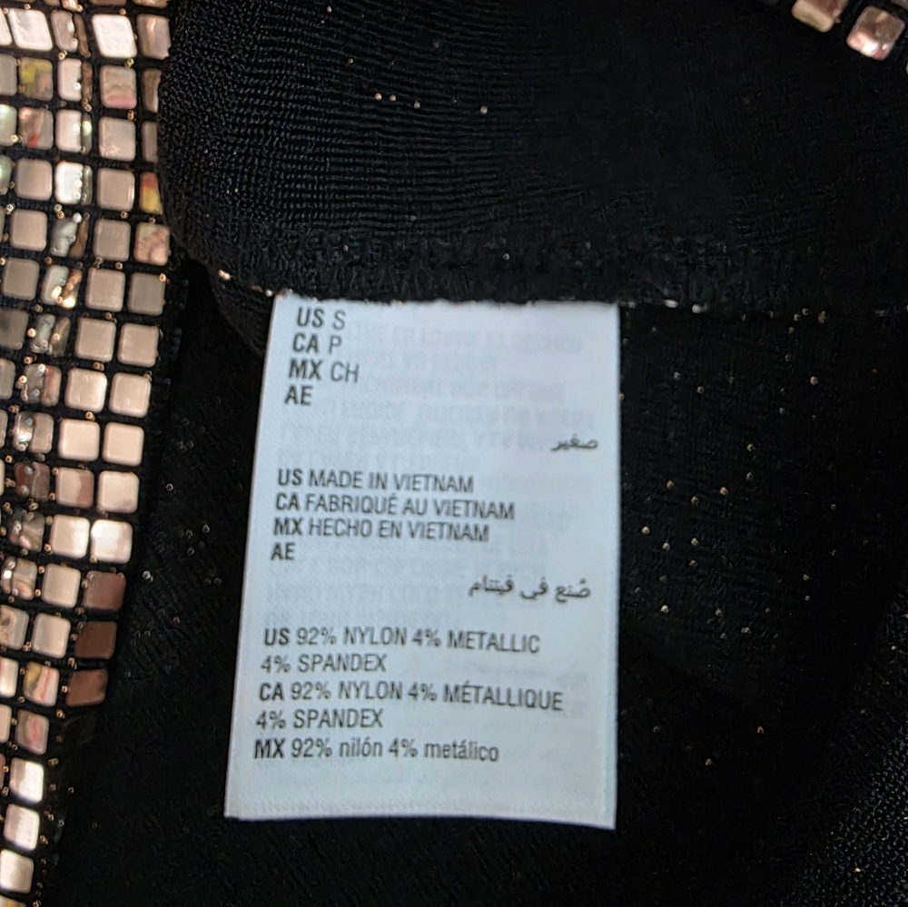 INC International Concepts Gold Metallic Mock Neck Long Sleeve Top - Size S - Picture 11 of 11